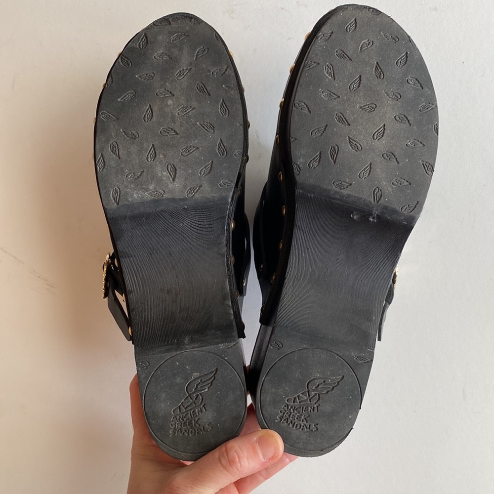 Ancient Greek Sandals Black Clogs - Picture 16 of 16